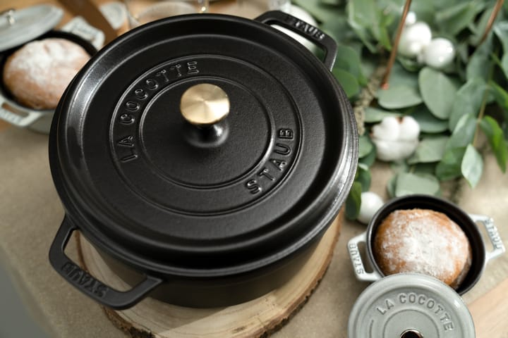 Staub La Cocotte ronde pan gietijzer 2,6 L, Zwart STAUB