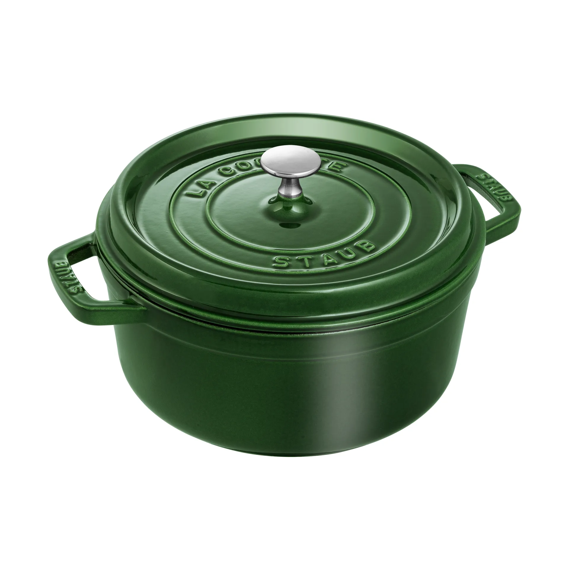 Staub La Cocotte ronde pan gietijzer 3,8 L, Basilicumgroen STAUB