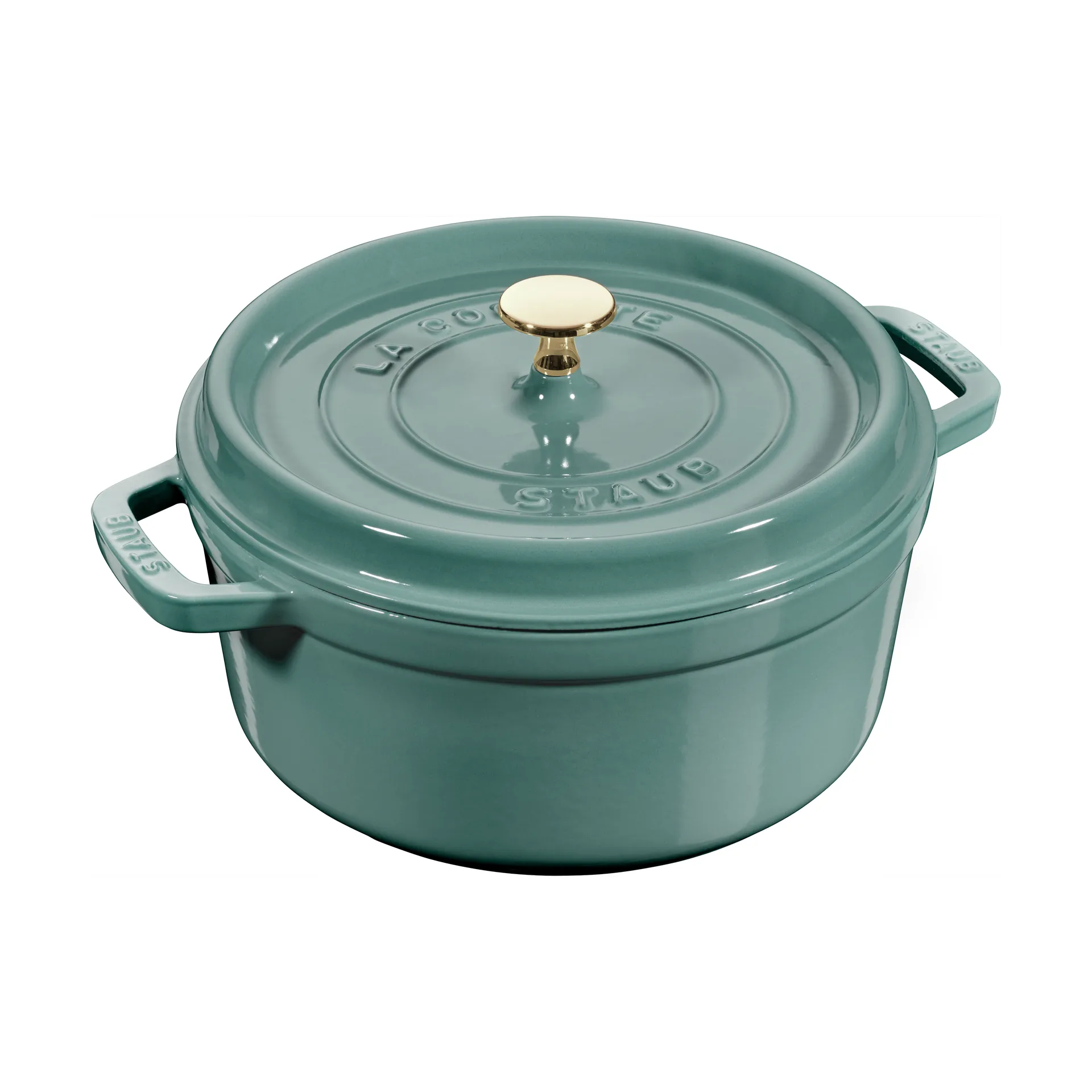 Staub La Cocotte ronde pan gietijzer 3,8 L, Eucalyptus hout STAUB