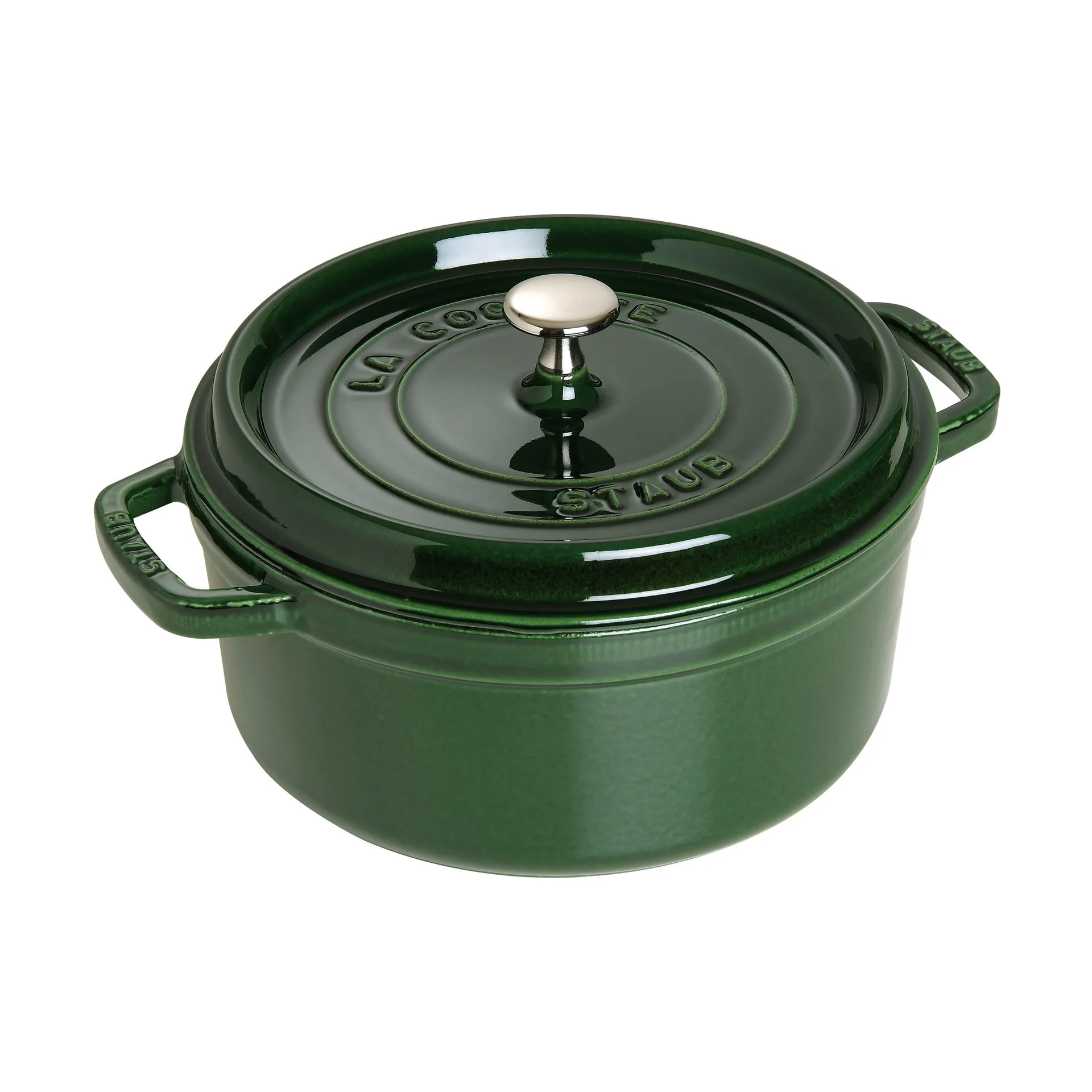 Staub La Cocotte ronde pan gietijzer 5,2 L, Basilicumgroen STAUB