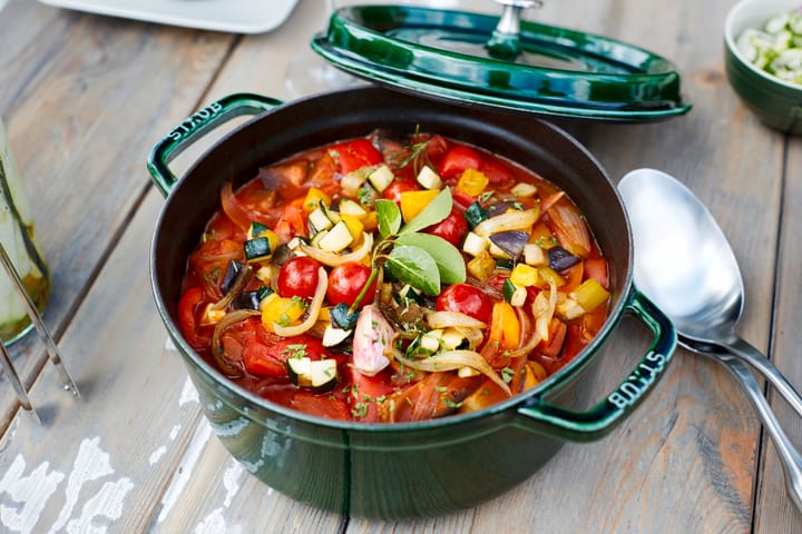 Staub La Cocotte ronde pan gietijzer 5,2 L, Basilicumgroen STAUB