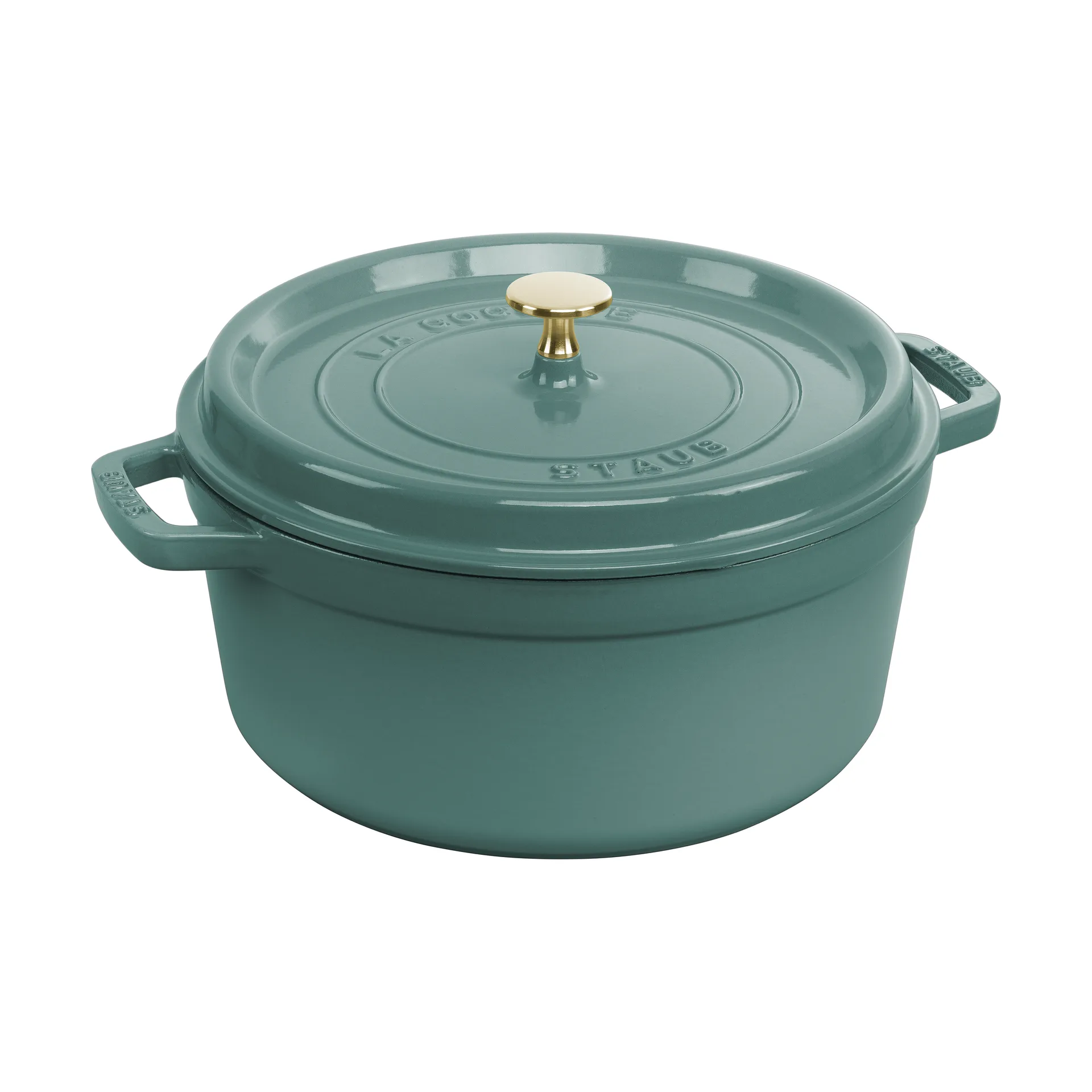 Staub La Cocotte ronde pan gietijzer 5,2 L, Eucalyptus hout STAUB