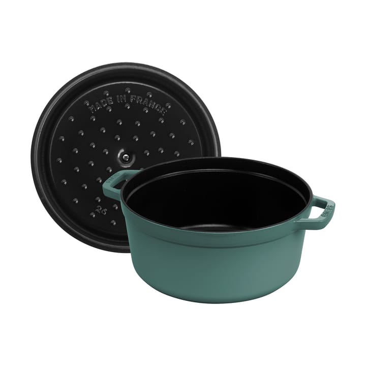 Staub La Cocotte ronde pan gietijzer 5,2 L, Eucalyptus hout STAUB