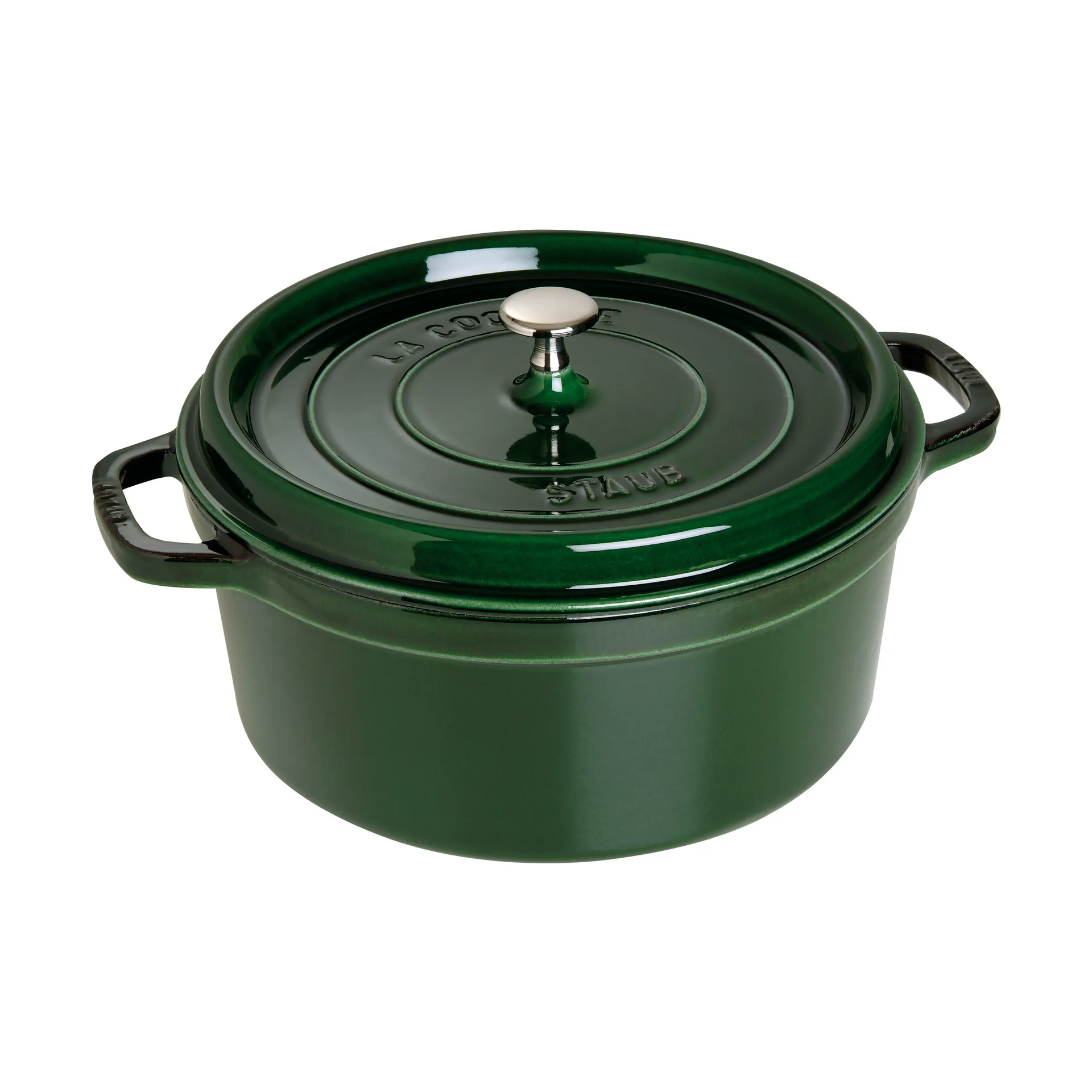 Staub La Cocotte ronde pan gietijzer 6,7 L, Basilicumgroen STAUB