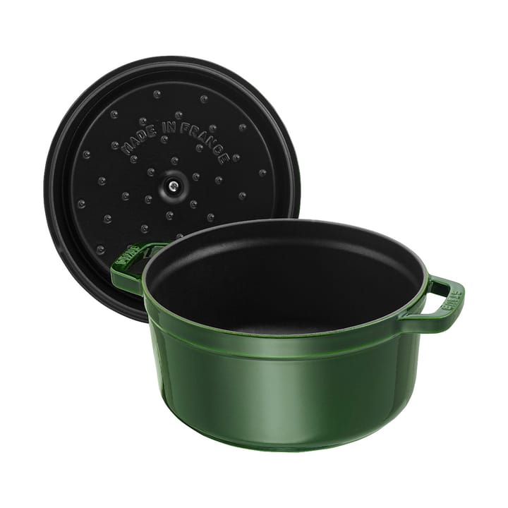 Staub La Cocotte ronde pan gietijzer 6,7 L, Basilicumgroen STAUB
