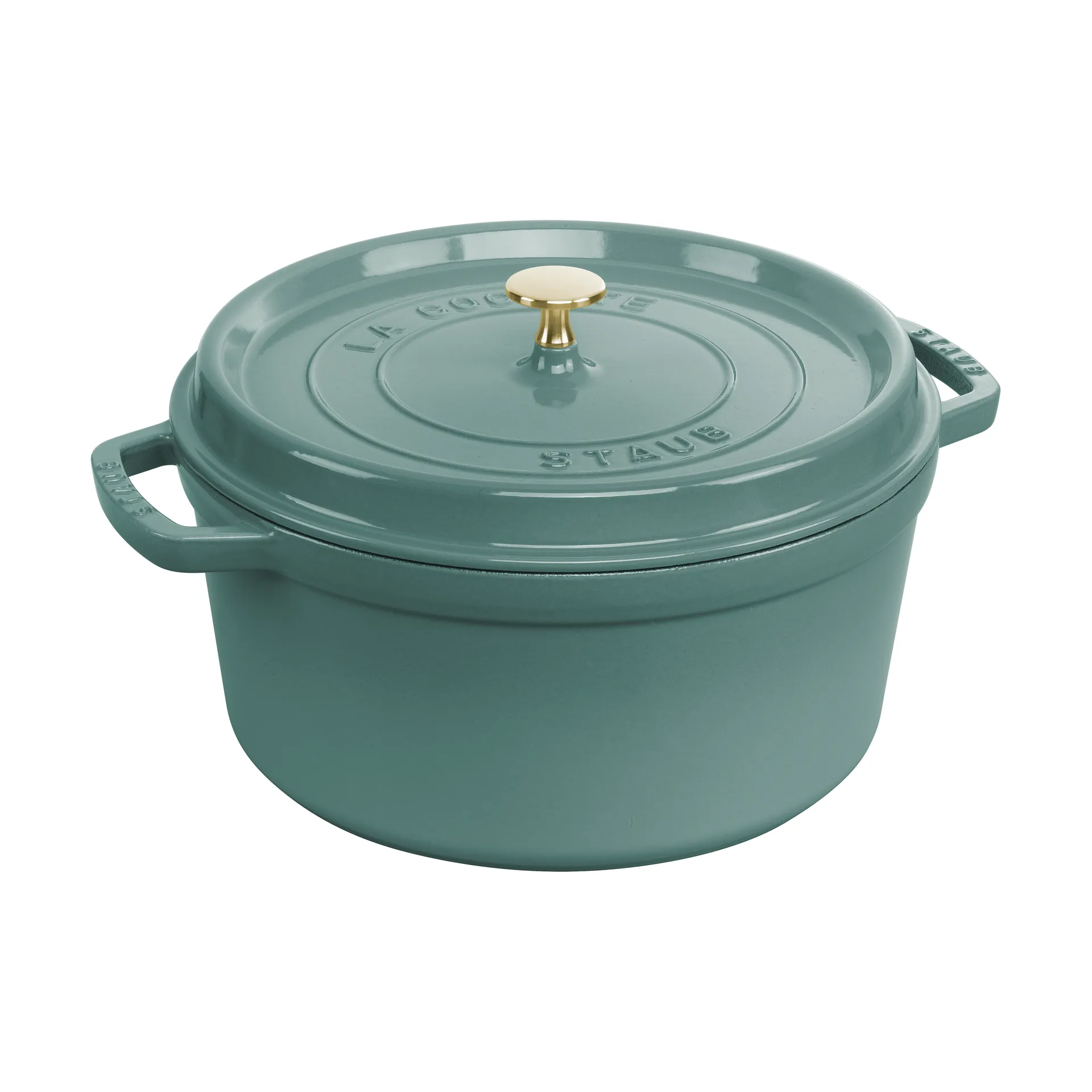Staub La Cocotte ronde pan gietijzer 6,7 L, Eucalyptus hout STAUB