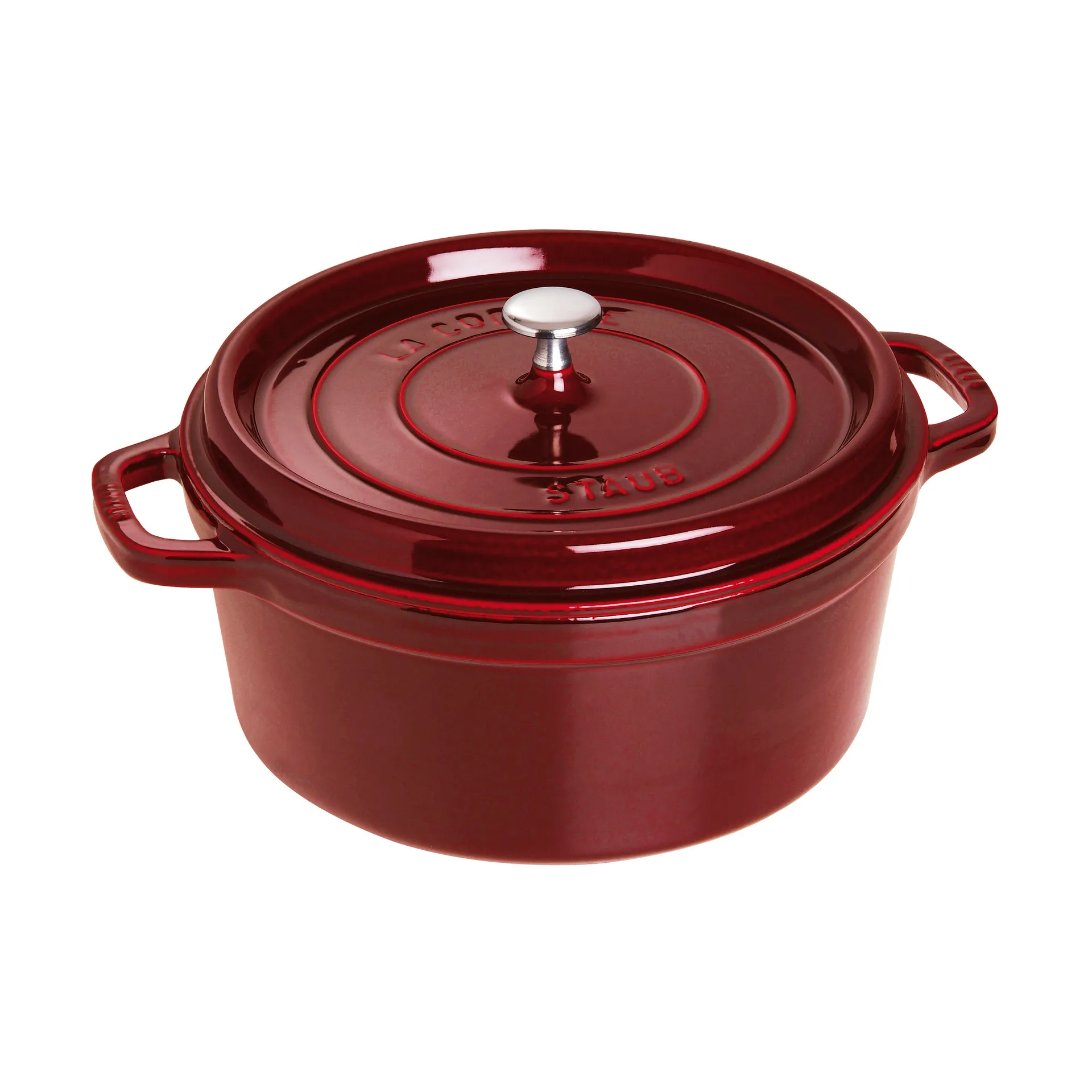 Staub La Cocotte ronde pan gietijzer 6,7 L, Granaatrood STAUB