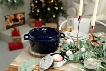 Staub La Cocotte ronde pan gietijzer 8,4 L - Donkerblauw - STAUB