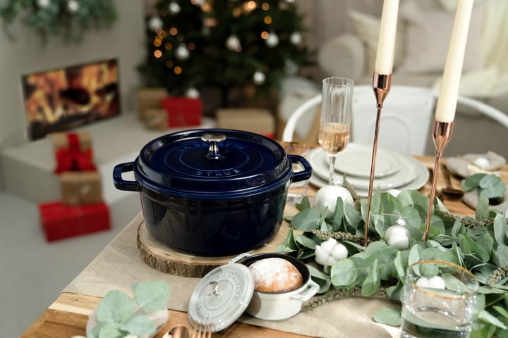 Staub La Cocotte ronde pan gietijzer 8,4 L, Donkerblauw STAUB
