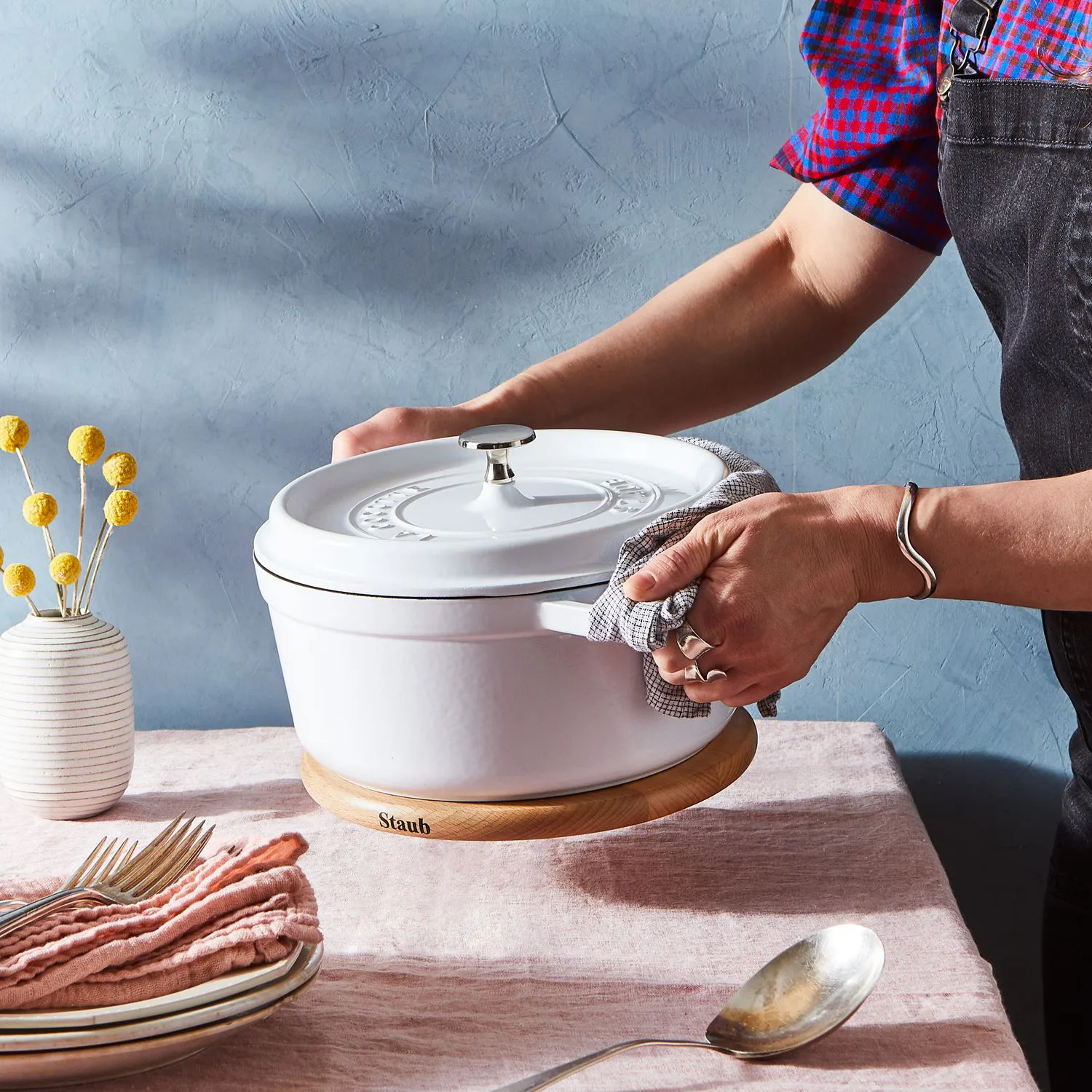 Staub magnetische onderzetter ovaal beukenhout, 23 cm STAUB