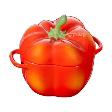 Staub mini cocotte paprika 0,47 L - Orange-rood - STAUB
