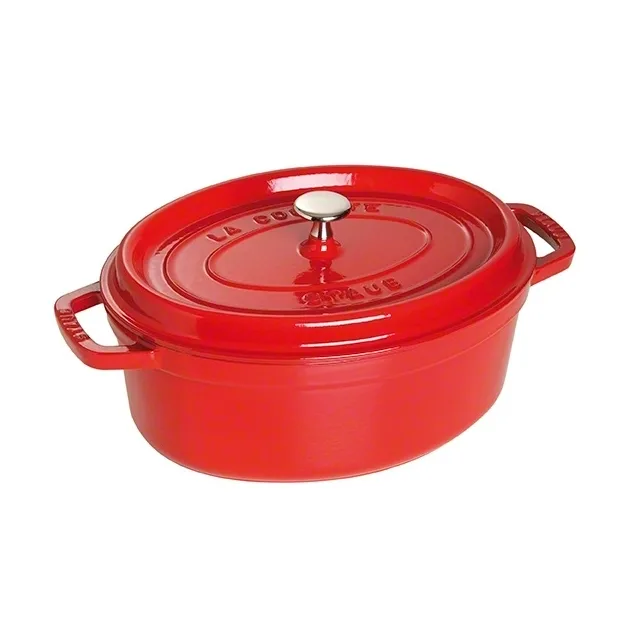 Staub ovale braadpan van gietijzer 4,2 l, rood STAUB