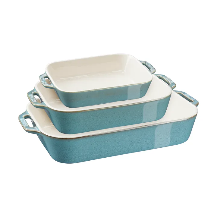 Staub ovenschaal 3-delig - Antiek turquoise - STAUB