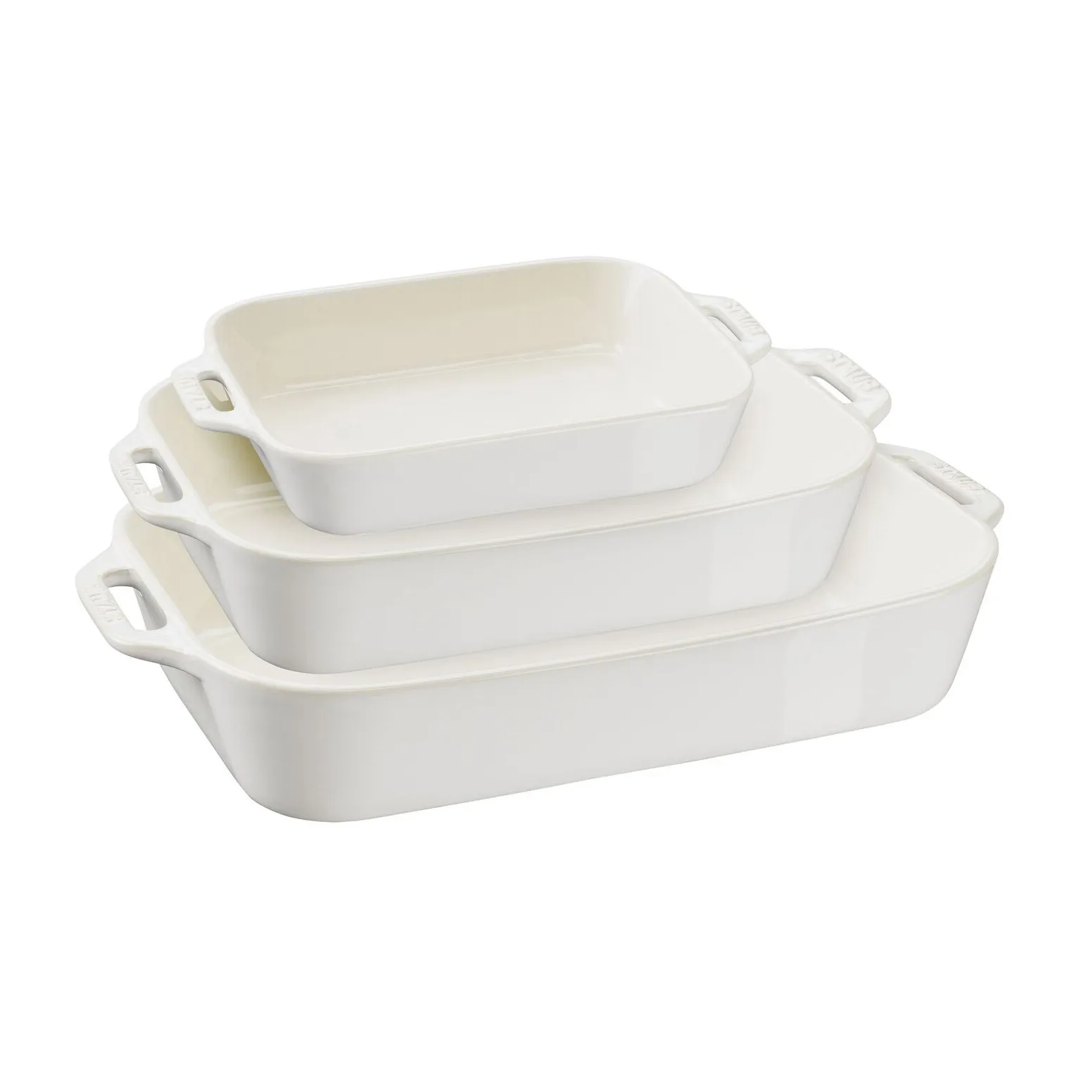 Staub ovenschaal 3-delig, Ivory white STAUB