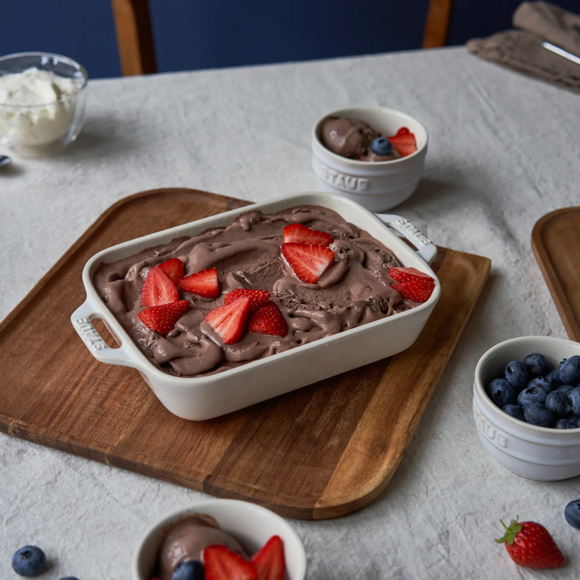 Staub ovenschaal 3-delig, Ivory white STAUB