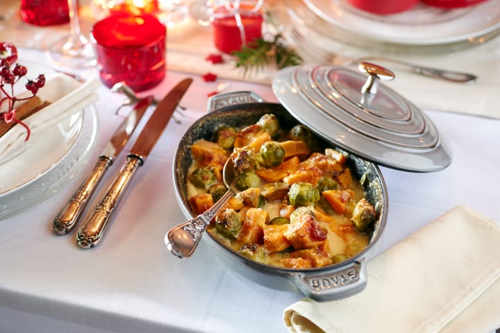 Staub ovenschaal gietijzer met deksel ovaal 23 cm, Grafietgrijs STAUB