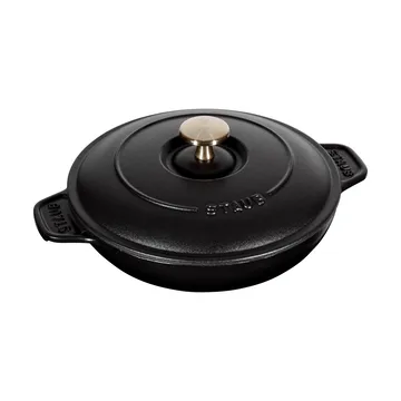 Staub ovenschaal gietijzer met deksel rond Ø20 cm - Zwart - STAUB