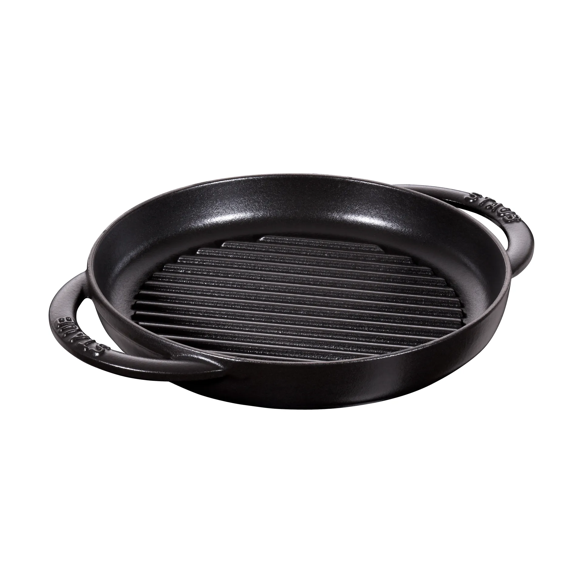 Staub Pure grillpan gietijzer rond zwart, Ø22 cm STAUB