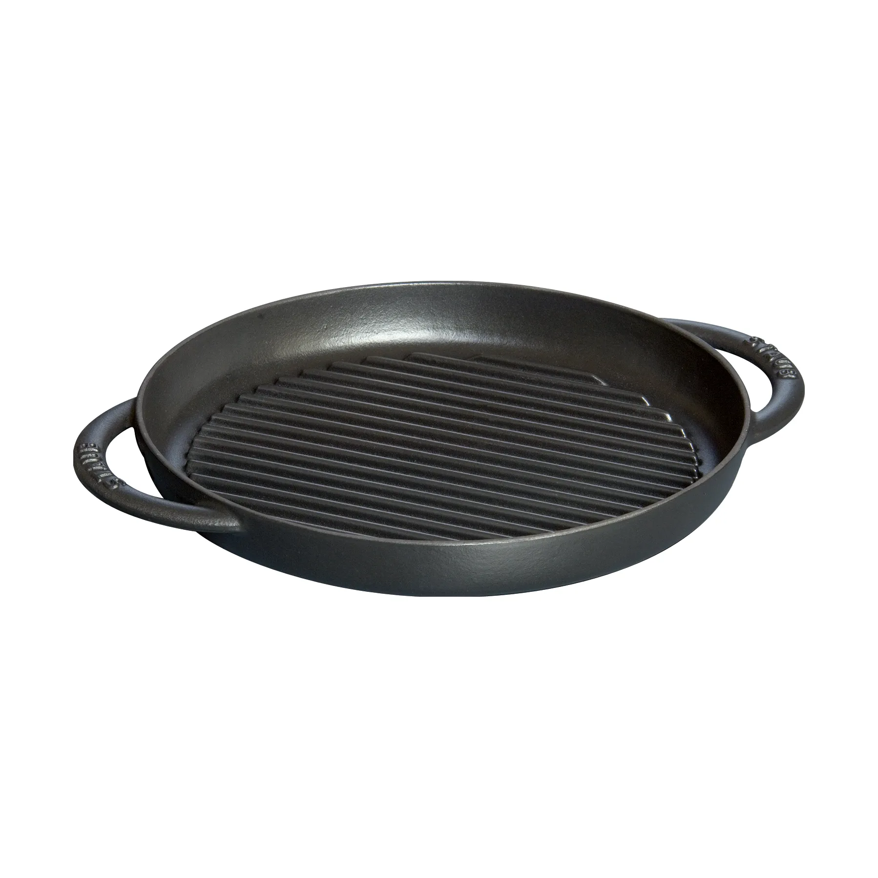 Staub Pure grillpan gietijzer rond zwart, Ø26 cm STAUB