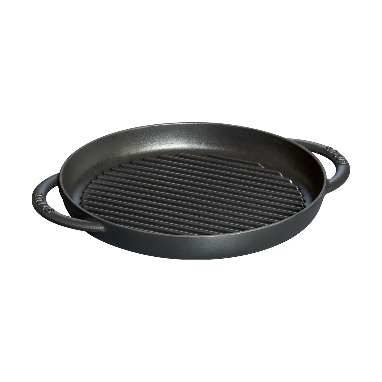STAUB Staub Pure grillpan gietijzer rond zwart ~26 cm