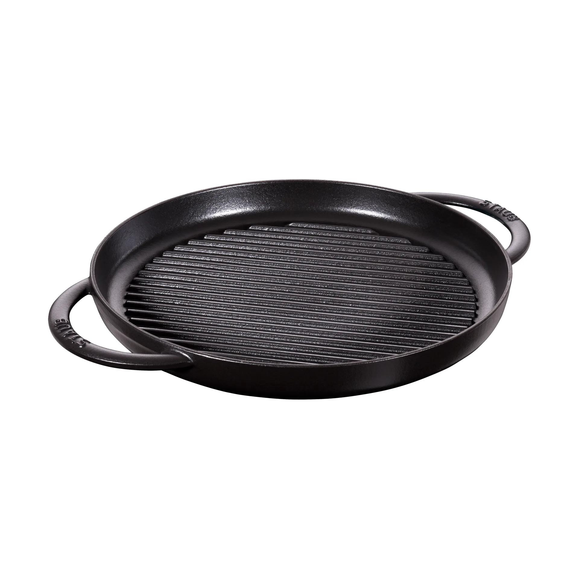 Staub Pure grillpan gietijzer rond zwart, Ø30 cm STAUB
