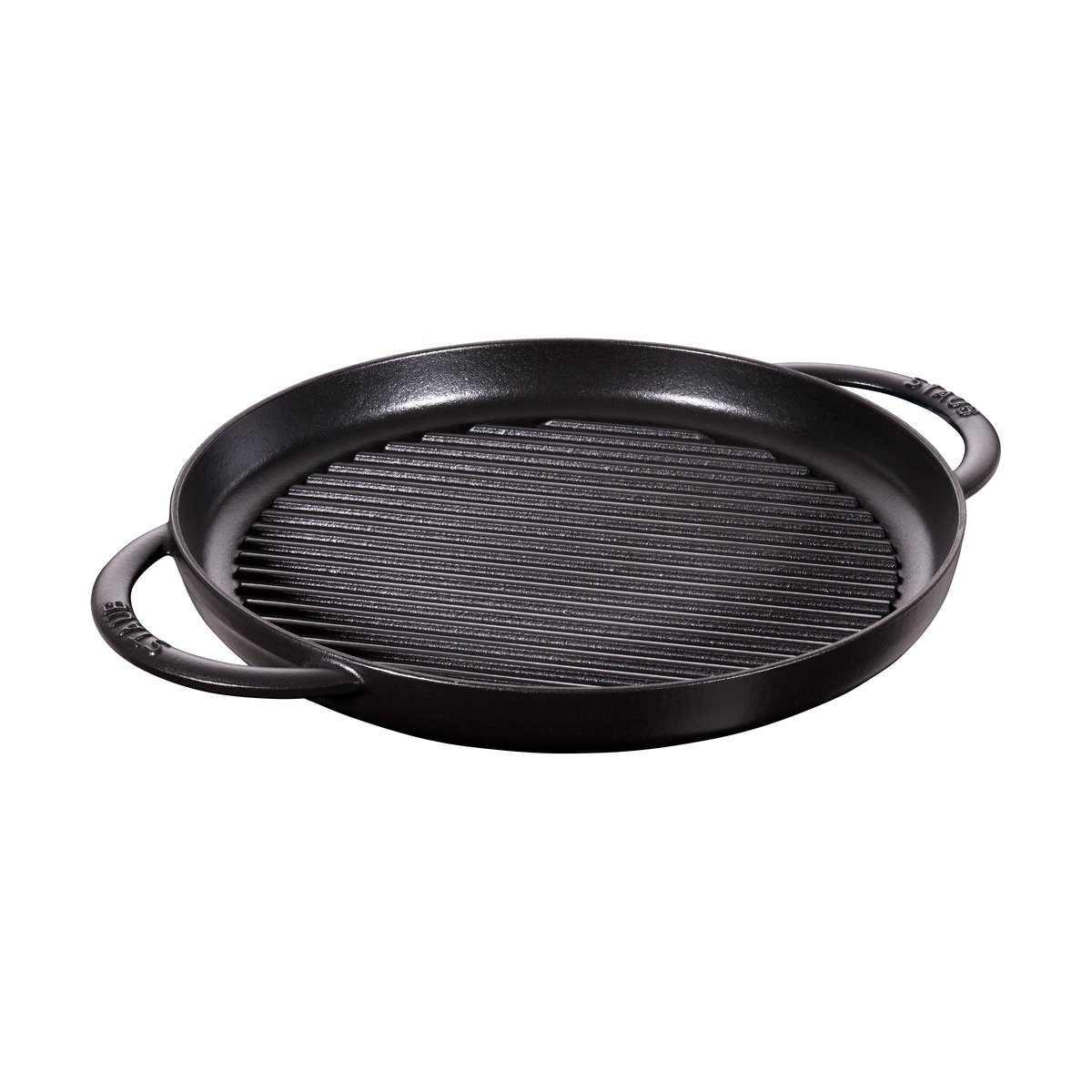 Staub Pure grillpan gietijzer rond zwart o30 cm | Scandinavisch Interieur | Grillpannen | Zwart