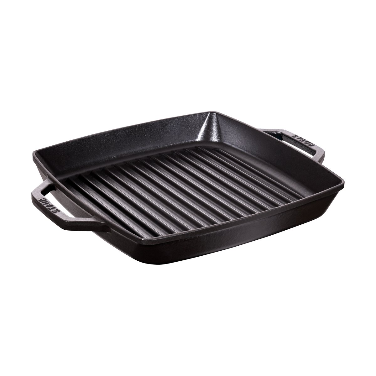 Staub Pure grillpan gietijzer vierkant zwart 28 cm | Scandinavisch Interieur | Grillpannen | Zwart