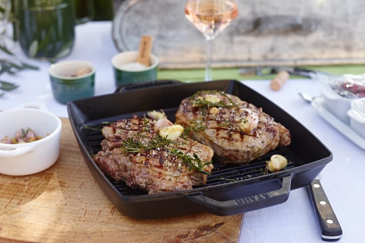 Staub Pure grillpan gietijzer vierkant zwart, 28 cm STAUB
