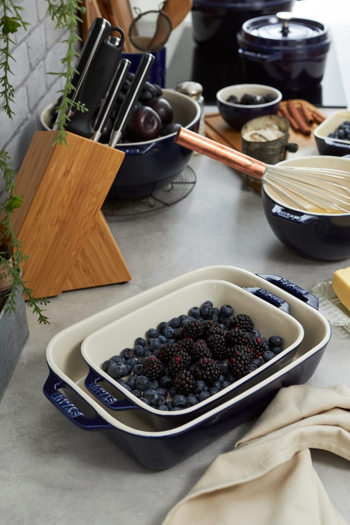 Staub rechthoekige ovenschaal 27 x 20 cm, blauw STAUB