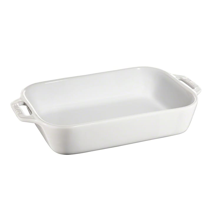 Staub rechthoekige ovenschaal 27 x 20 cm - wit - STAUB