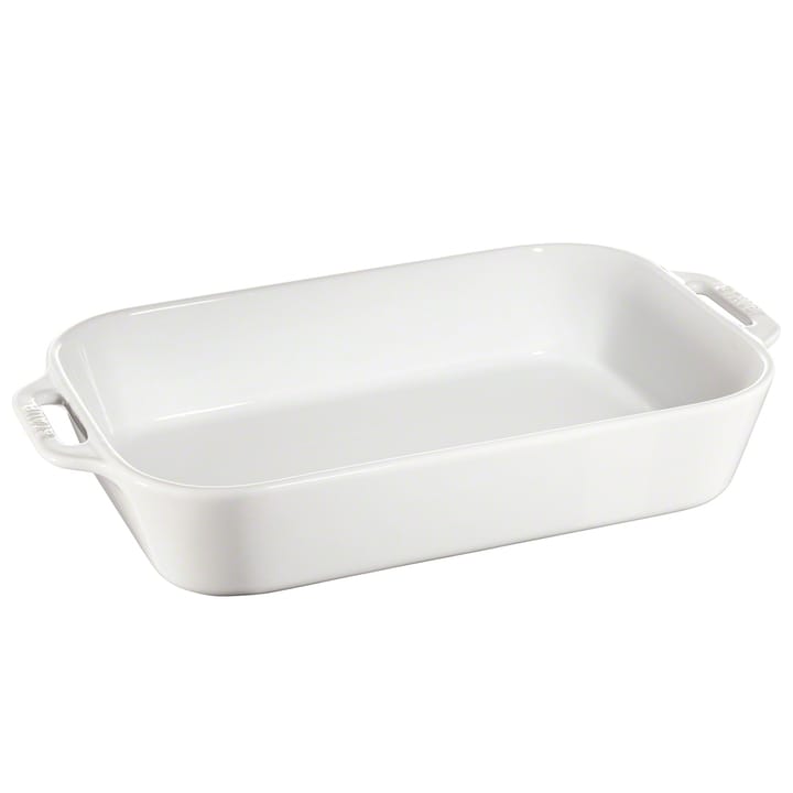 Staub rechthoekige ovenschaal 34 x 24 cm - wit - STAUB