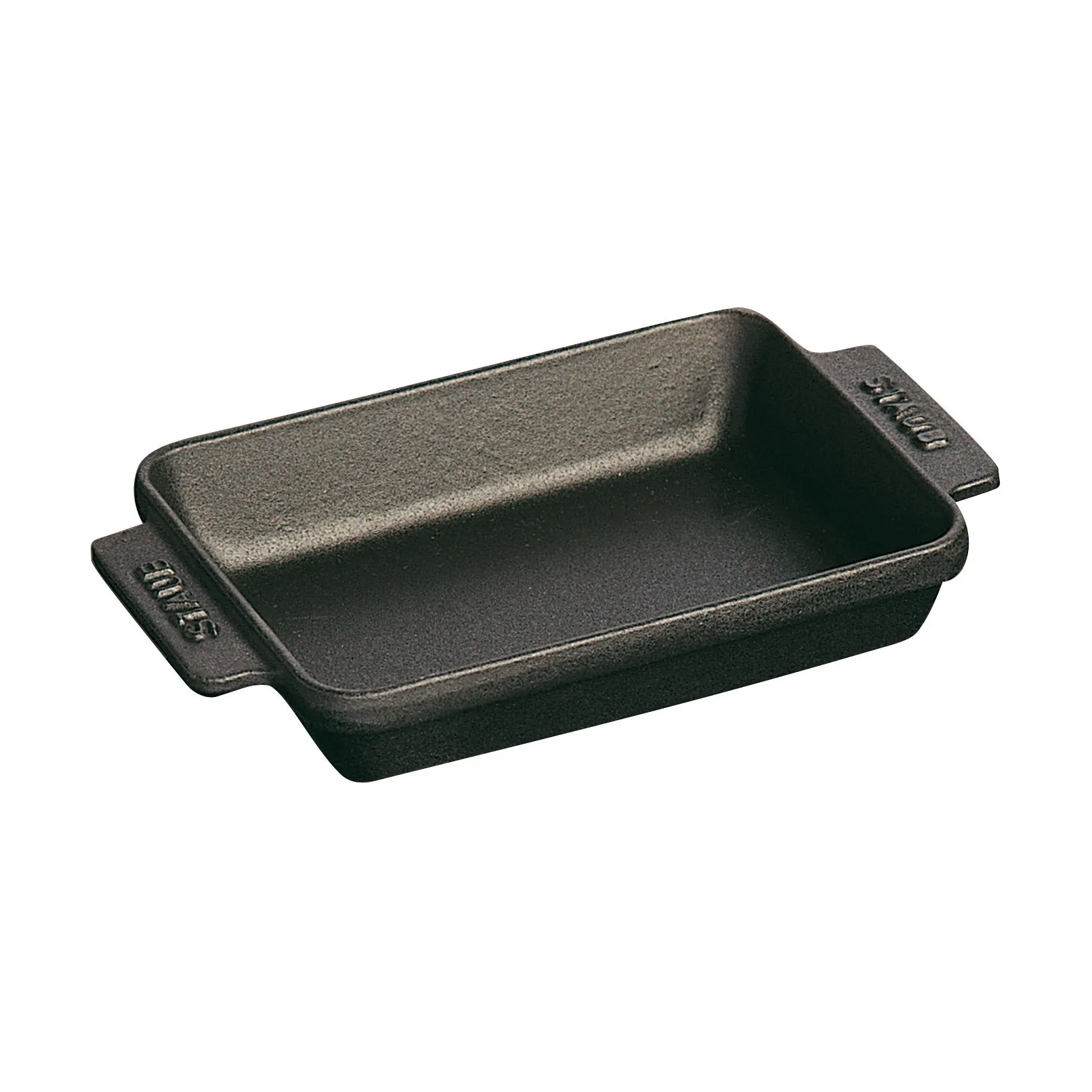 Staub rechthoekige ovenschaal gietijzer 15x11 cm, Zwart STAUB