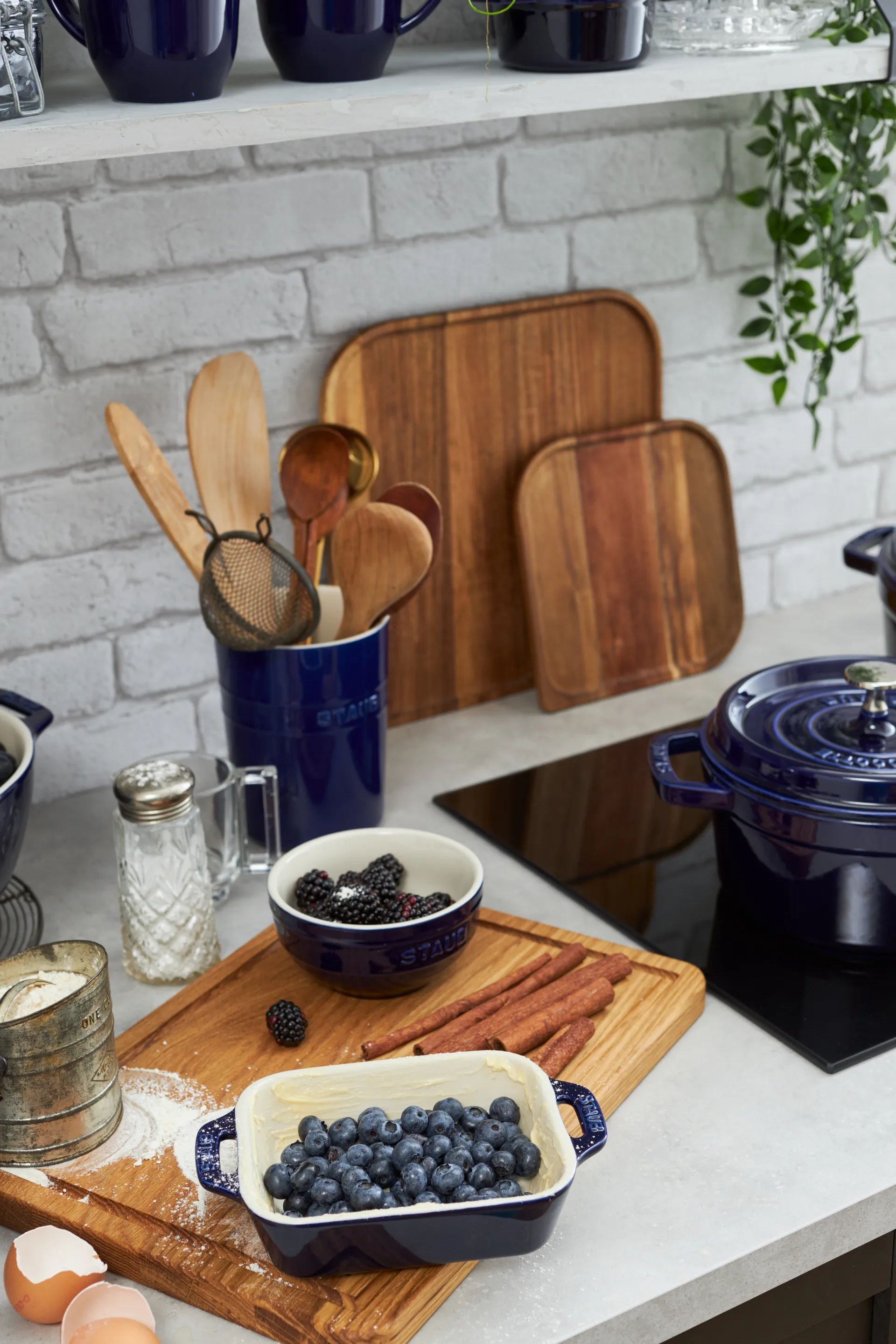 Staub rechthoekige ovenvorm 14x11 cm, blauw STAUB