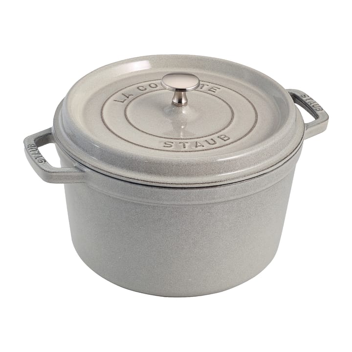 Staub ronde braadpan hoog model 4,8 L - White Truffle - STAUB
