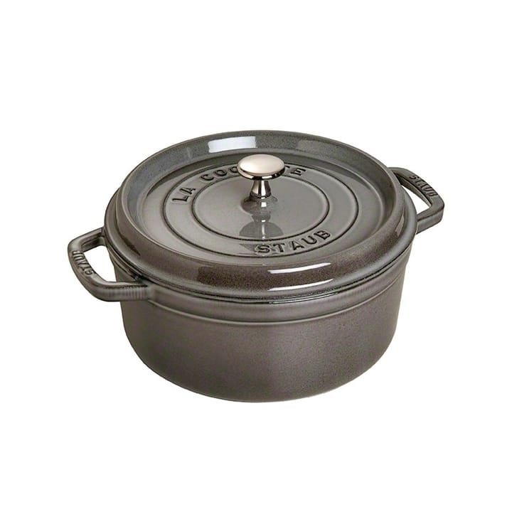 Staub ronde braadpan van gietijzer 5,2 l - grijs - STAUB