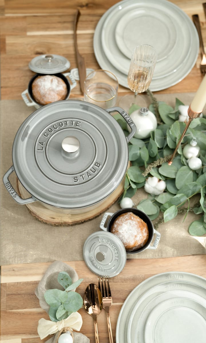 Staub ronde braadpan van gietijzer 5,2 l, grijs STAUB