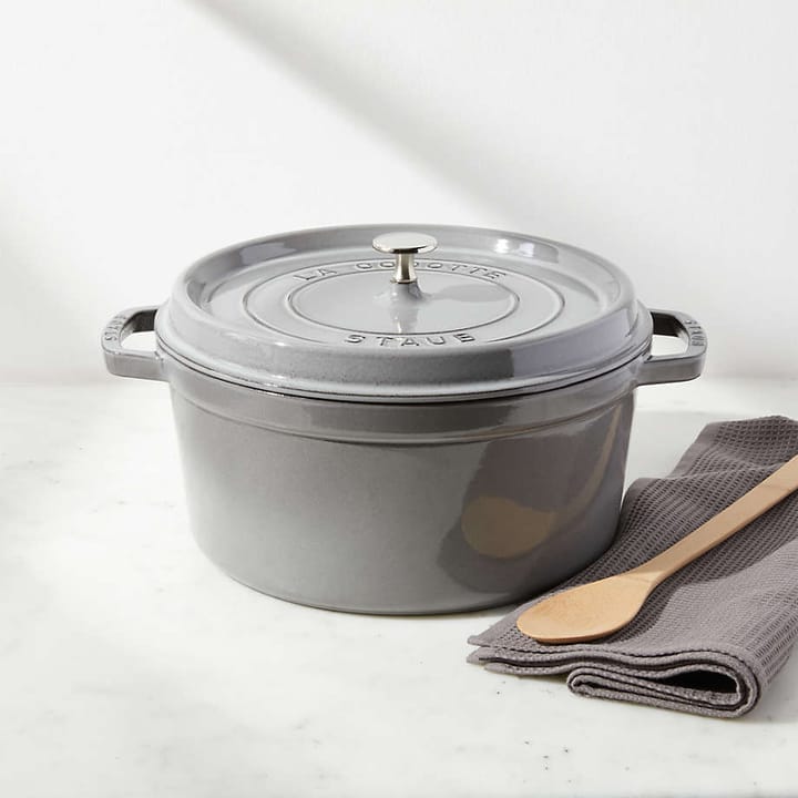 Staub ronde braadpan van gietijzer 5,2 l, grijs STAUB