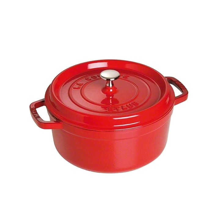 Staub ronde braadpan van gietijzer 5,2 l - rood - STAUB