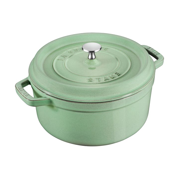 Staub ronde braadpan van gietijzer 5,2 l - Salie - STAUB