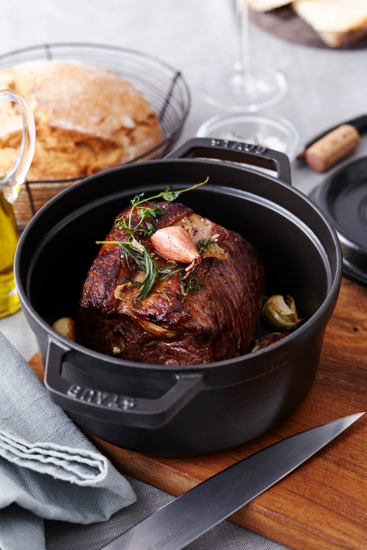 Staub ronde braadpan van gietijzer 5,2 l, zwart STAUB