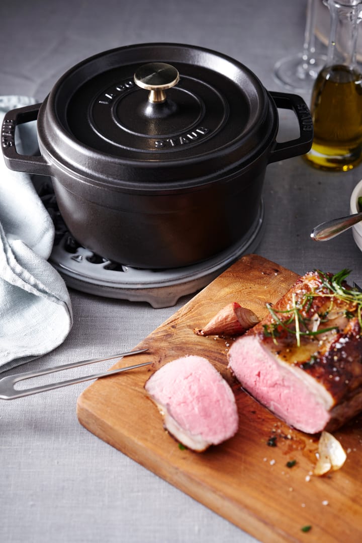 Staub ronde braadpan van gietijzer 5,2 l, zwart STAUB