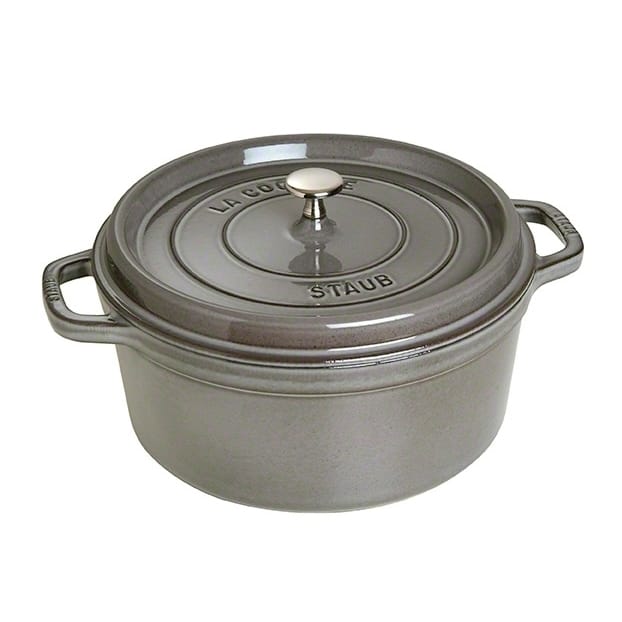 Staub ronde braadpan van gietijzer 6,7 l - grijs - STAUB