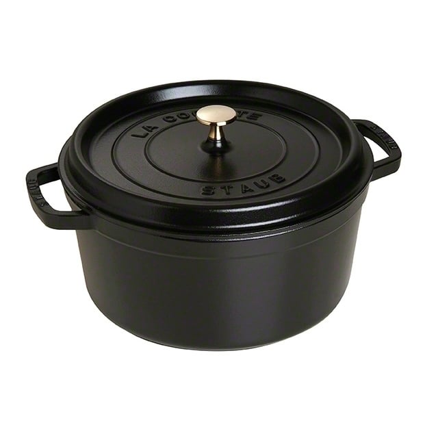 Staub ronde braadpan van gietijzer 6,7 l zwart | Scandinavisch Interieur | Stoofpannen | Zwart