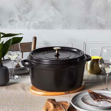 Staub ronde braadpan van gietijzer 6,7 l - zwart - STAUB