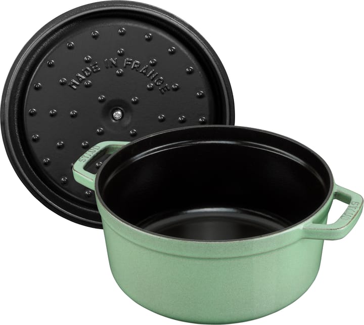 Staub ronde gietijzeren pan 3,8 l, Salie STAUB