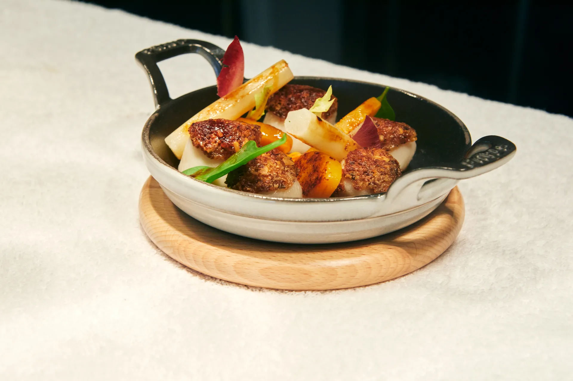 Staub ronde ovenschaal gietijzer Ø12 cm, Grafietgrijs STAUB