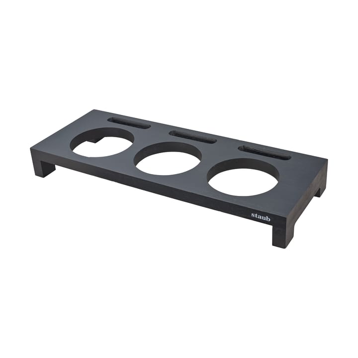 Staub serveerhouder voor 3 mini potten - Zwart - STAUB