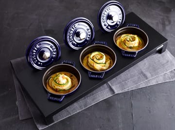 Staub serveerhouder voor 3 mini potten - Zwart - STAUB