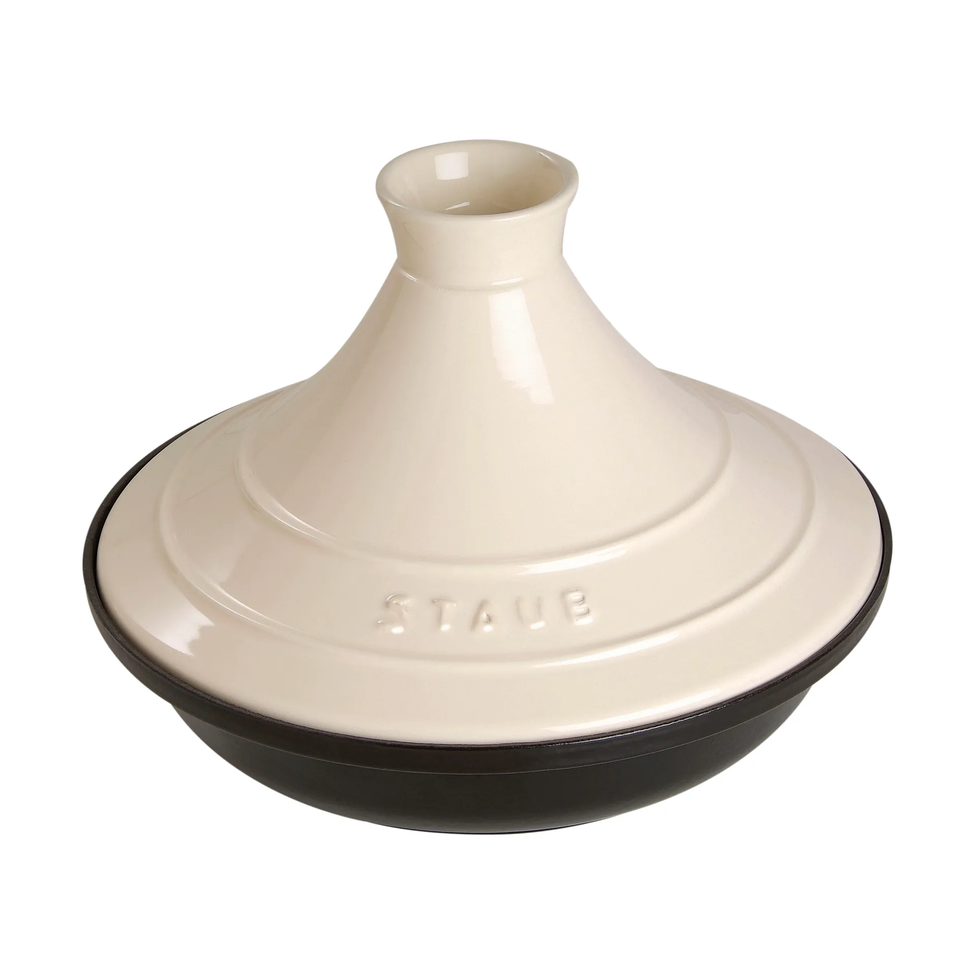 Staub Tagine gietijzer zwart-beige, 28 cm STAUB