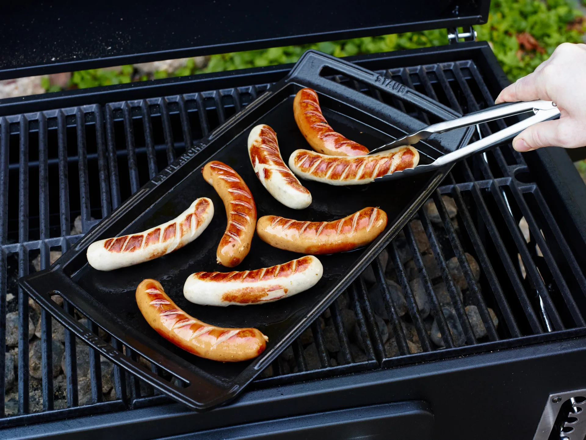 Staub Teppanyaki bakplaat met handvatten 38x25 cm, Zwart STAUB